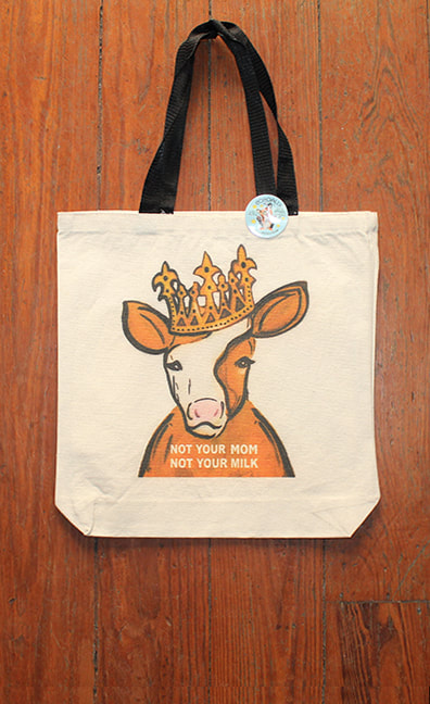 Not Your Mom Not Your Milk Vegan Cow Tote Bag