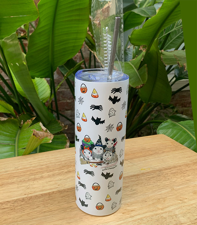 Halloween Opossums Collage Tall Tumbler